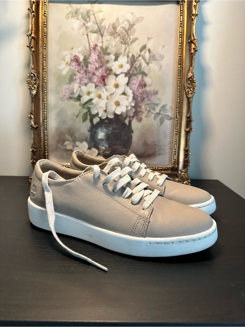 Timberland Leather Women's Casual Sneakers in Taupe (lightweight)